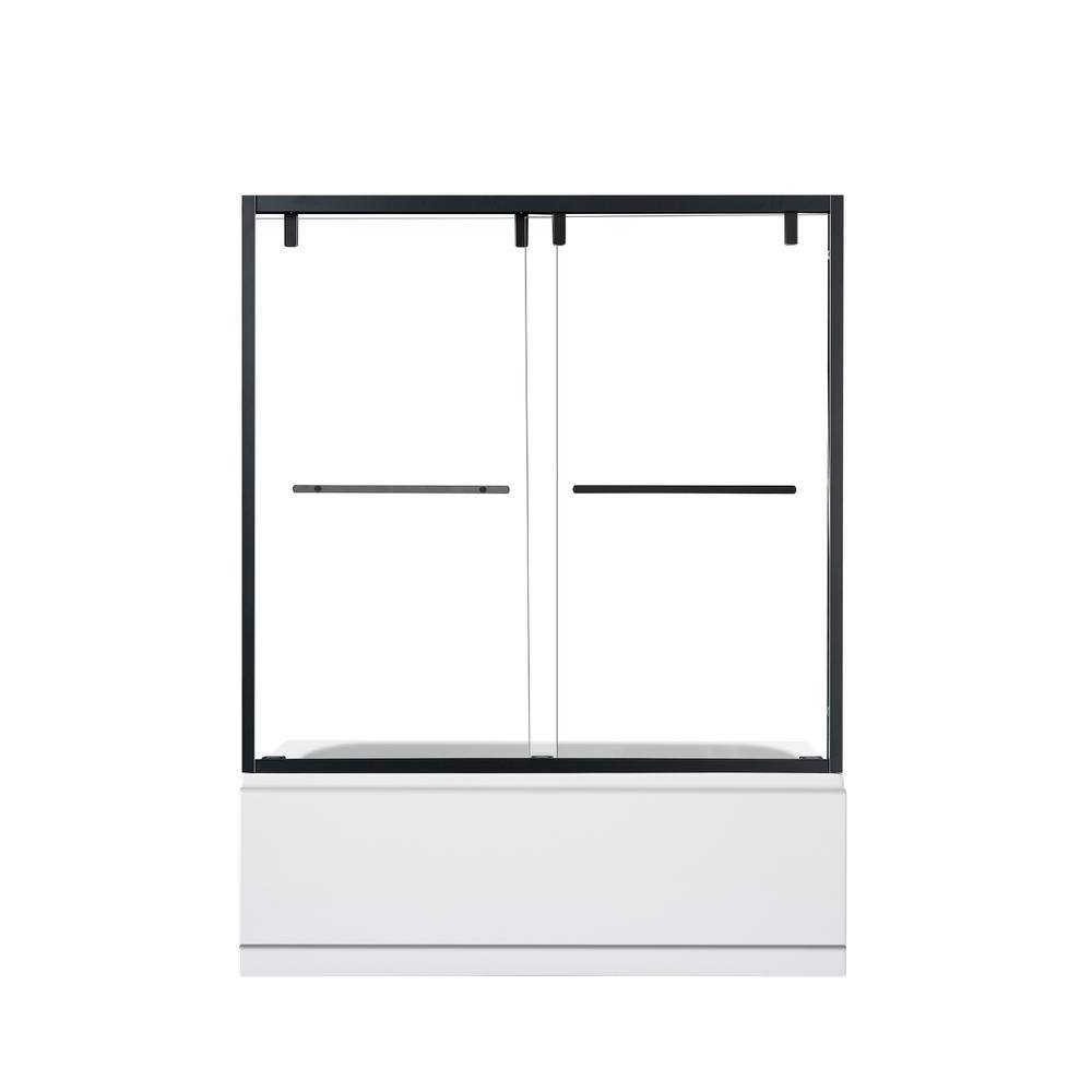 ROSWELL Brescia 60 in. W x 58 in. H Double Sliding Framed Tub Door in