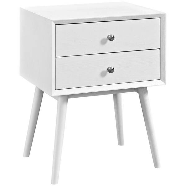MODWAY Dispatch White Nightstand in