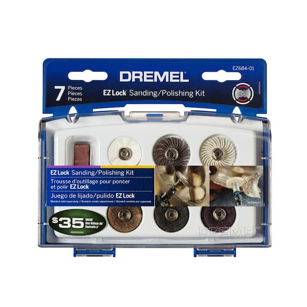 Reviews for Dremel Lock Rotary Tool Sanding and Polishing Mini Kit for Metal, Steel, Wood, Brass, Aluminum, Plastics and Vinyl (7-Piece) | Pg 1 - The Home Depot