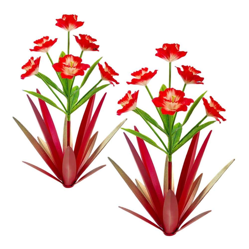 2 Big red Daffodil Metal Agave Plant Outdoor Decoration price history on PriceWatchPro