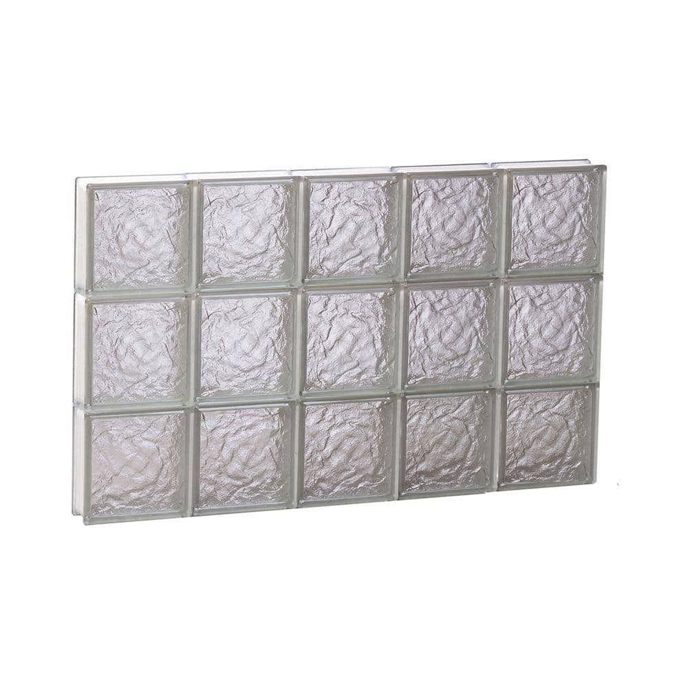 28.75 in. x 17.25 in. x 3.125 in. Frameless Ice Pattern Non-Vented Glass Block Window price history on PriceWatchPro