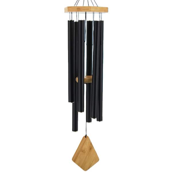 36 in. Wind Chimes Outdoor Deep Tone, Large WindChimes, Outdoor Sympathy Windchime for Garden, Black