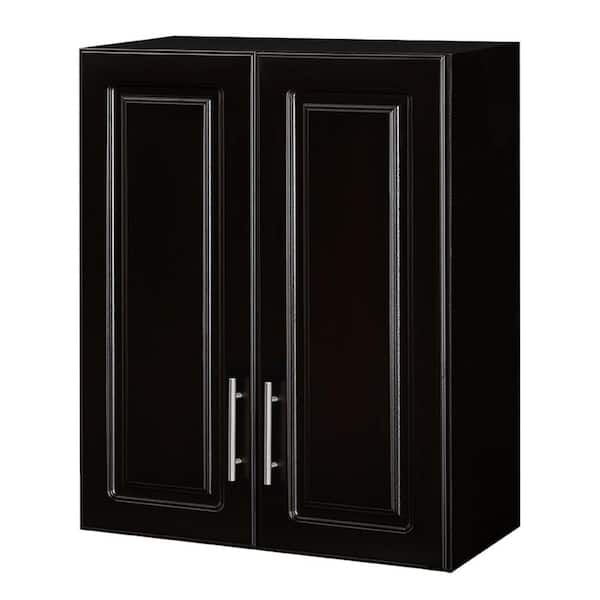 Hampton Bay Select 30 in. H x 23.98 in. W x 12 in. D MDF Topper 2-Door Wall Mounted Cabinet in Espresso