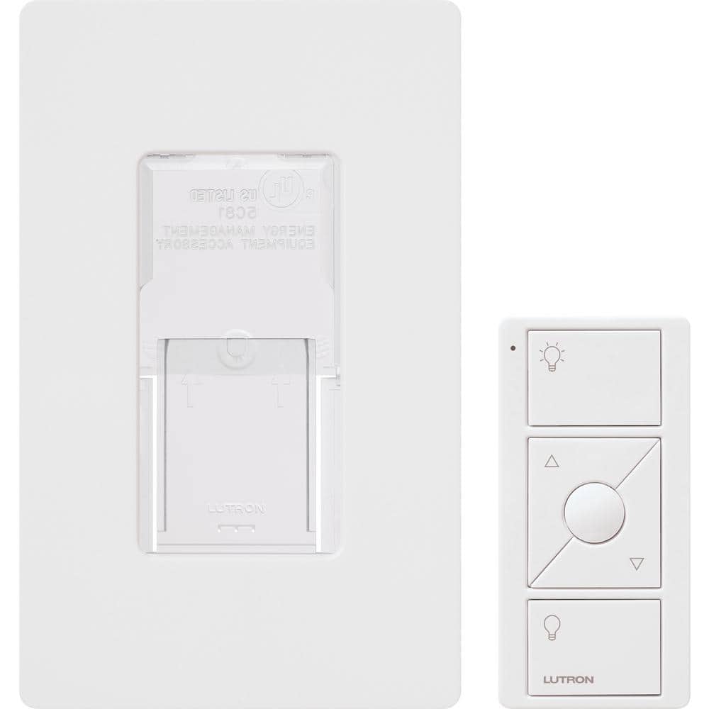 Lutron White Wireless Smart Push Button Switch & Receptacle
