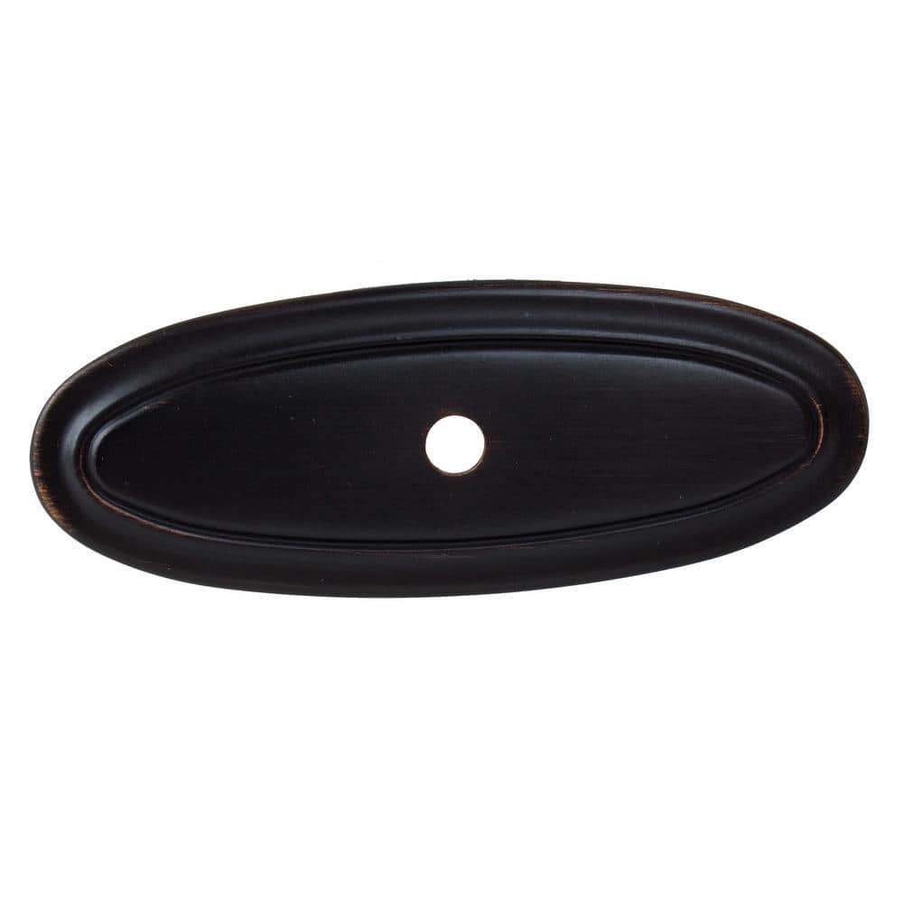 3 in. Oil Rubbed Bronze Classic Thin Oblong Cabinet Knob Backplate (10-Pack) price history on PriceWatchPro