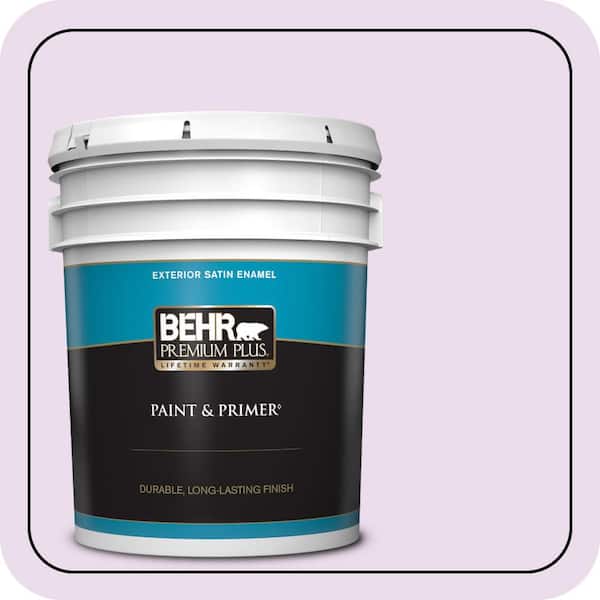 BEHR PREMIUM PLUS 5 gal. #P100-1 Sprinkle Satin Enamel Exterior Paint & Primer