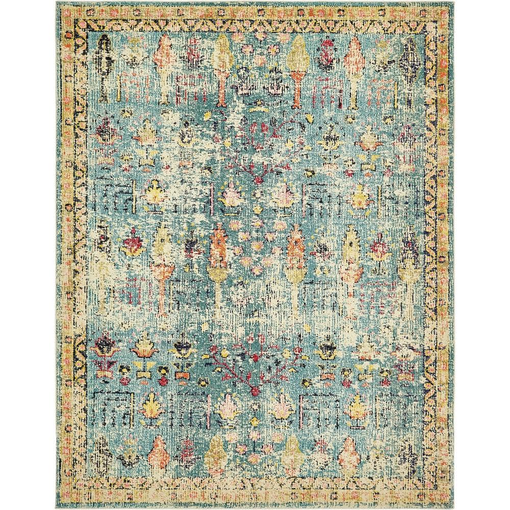 Monterey Blue 8' x 10' Stain-Resistant Polypropylene Rug