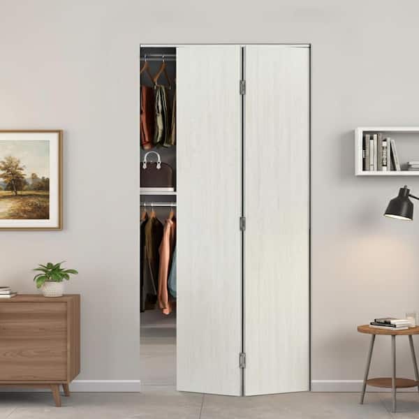 CALHOME 24 in. x 94 in. Hollow Core White Composite Texture Bi