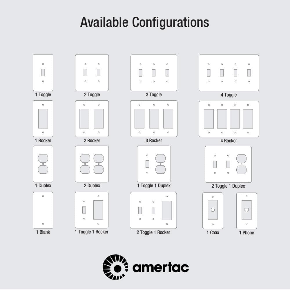 Amerelle Brushed Nickel 1-Gang Metal Wall Plate