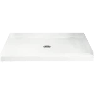 Accord 60 in. x 36 in. Single Threshold Shower Base with Center Drain in White
