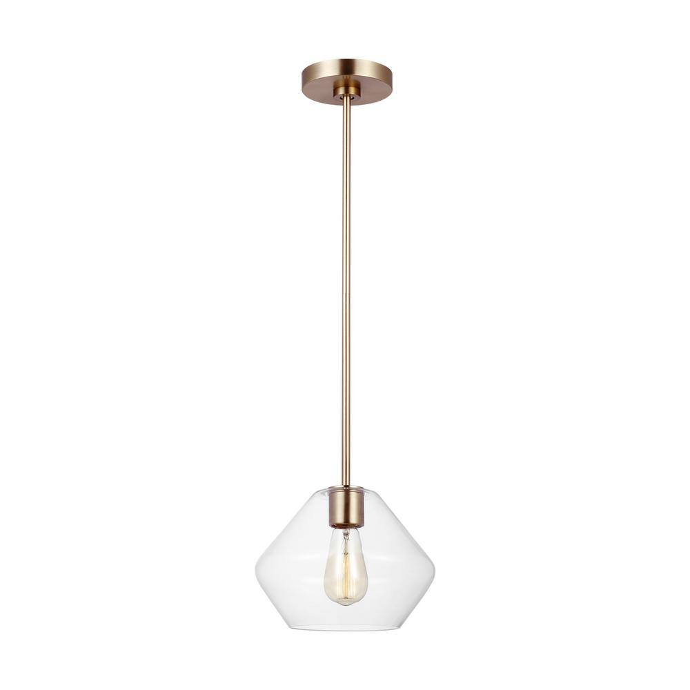 Mini Jett 10'' Satin Brass Globe Pendant Light