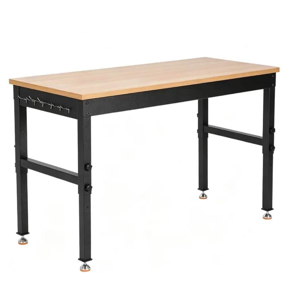 "60""x24"" Heavy Duty Workbench with Solid Wood Top, 2200 Lbs Load Capacity, 29.5""-37"" Adjustable Height" price history on PriceWatchPro