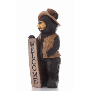 Bear Standing Welcome Sign