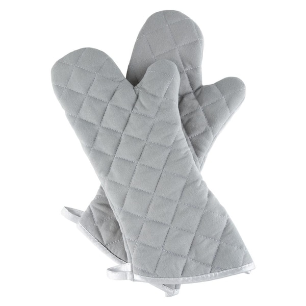 Lavish Home Quilted Cotton Silver Heat/Flame Resistant Oversized