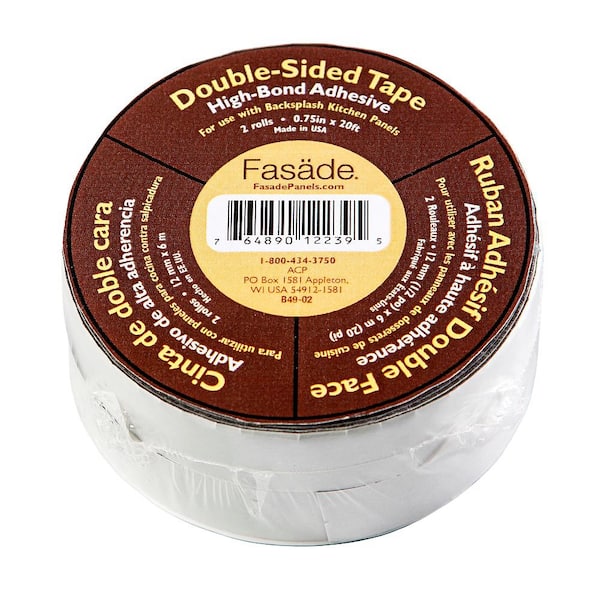Fasade Double Sided Tile Decorative Wall Tile Adhesive Tape B49-02 - The  Home Depot