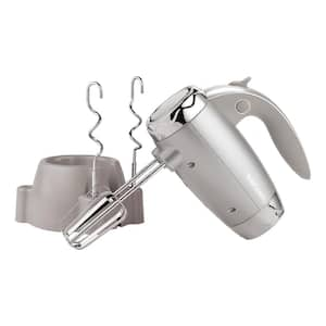 7-Speed Silver Hand Mixer with Stand