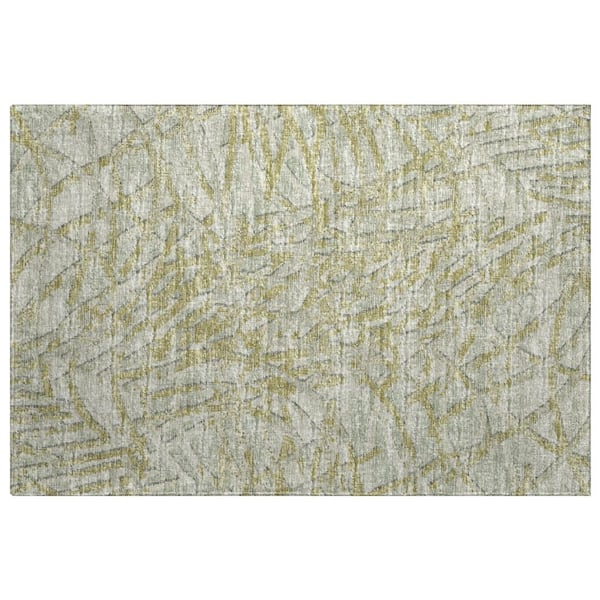 Dream Shag Premium Machine Washable Abstract ADS35 Sage 2 ft. x 3 ft. Accent Rug