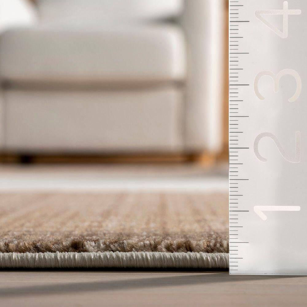 Handmade Red and Brown Synthetic Rectangular Area Rug 4' x 6'