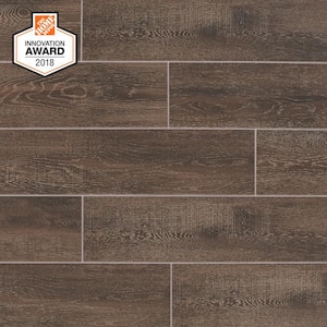 Coffee Wood 6 in. x 24 in. Glazed Porcelain Floor and Wall Tile (14.55 sq. ft. / case)
