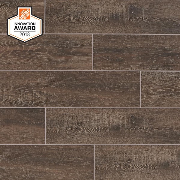 Lifeproof Coffee Wood 6 in. x 24 in. Glazed Porcelain Floor and Wall Tile (14.55 sq. ft. / case)