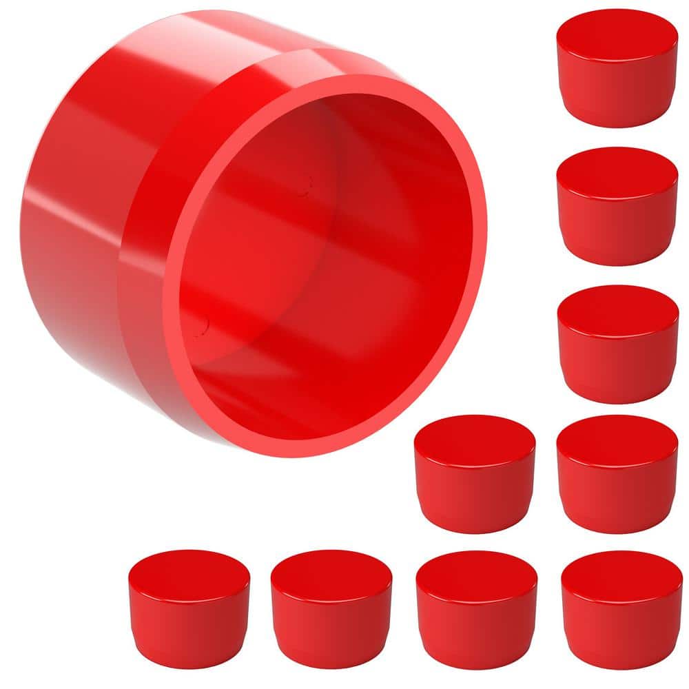 3/4 in. Furniture Grade PVC External Flat End Cap in Red (10-Pack) price history on PriceWatchPro