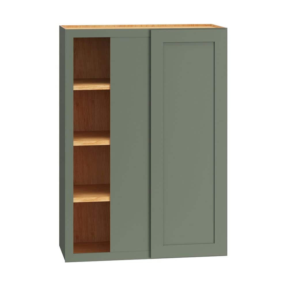 QuickShip Cottage 30 in. W x 12 in. D x 42 in. H Assembled Plywood Shaker Wall Corner Blind Kitchen Cabinet in Conifer price history on PriceWatchPro