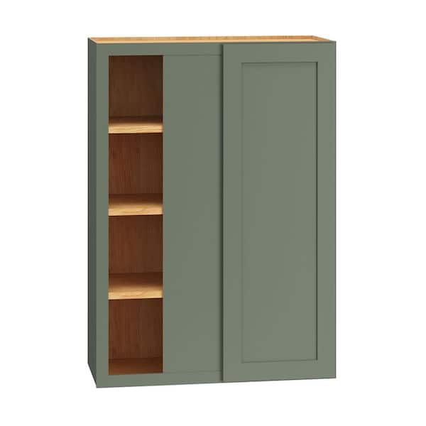 QuickShip Cottage 30 in. W x 12 in. D x 42 in. H Assembled Plywood Shaker Wall Corner Blind Kitchen Cabinet in Conifer