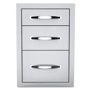 Classic Series 14 in. 304 Stainless Steel Flush Triple Access Drawer