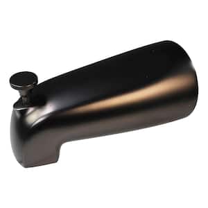 5-1/2 in. Reach Brass Wall Mount Tub Spout with Nose Diverter, Oil Rubbed Bronze
