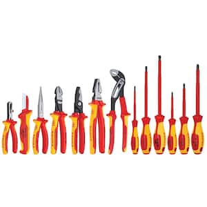 Knipex® 9K 00 80 115 US - 2-piece 10 to 12 Dipped Handle Mixed Pliers Set  