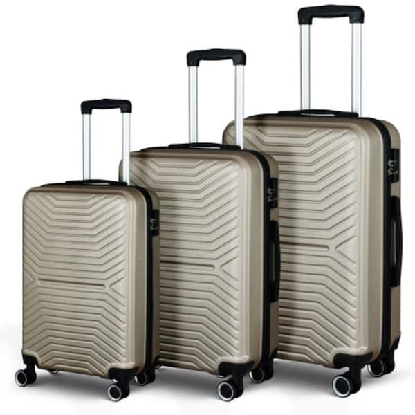 Hardshell Luggage Sets 3-Piece Spinner Carrying Case with TSA Lock  Lightweight Portable 20 in. x 24 in. x 28 in. LGSMRX005B - The Home Depot