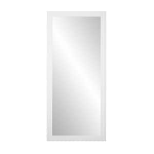 Medium White Modern Mirror (32 in. H X 71 in. W)