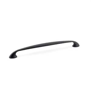 Montreal Collection 10 1/8 in. (256 mm) Matte Black Transitional Curved Cabinet Arch Pull