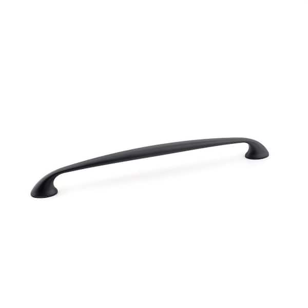 Richelieu Hardware Montreal Collection 10 1/8 in. (256 mm) Matte Black Transitional Curved Cabinet Arch Pull