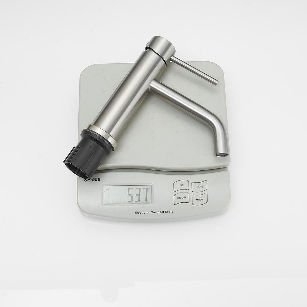 Brushed Nickel Single-Handle Bathroom Faucet with Pop-Up Drain