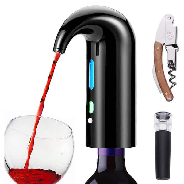 Stainless Steel Electric Wine Aerator Automatic Wine Dispenser with USB Rechargeable One-Touch Decanter Pourer