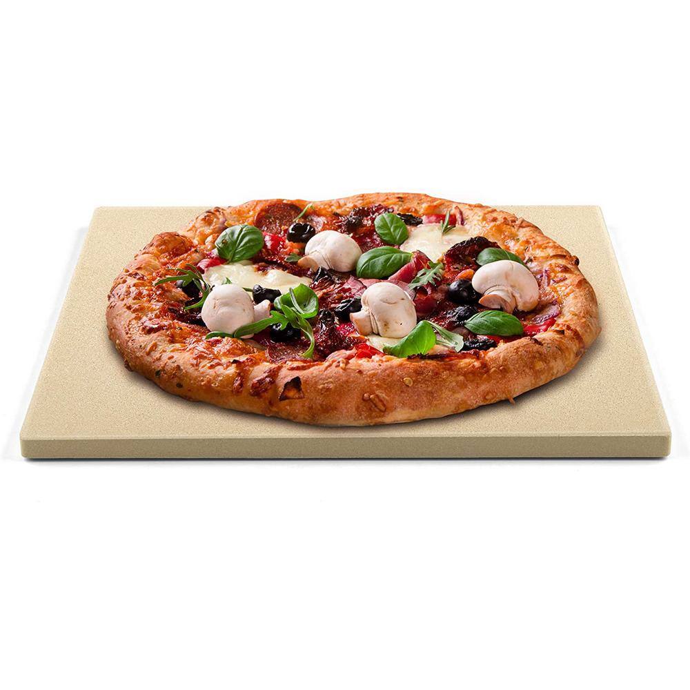16x14-Inch Beige Cordierite Pizza Grilling Baking Stone