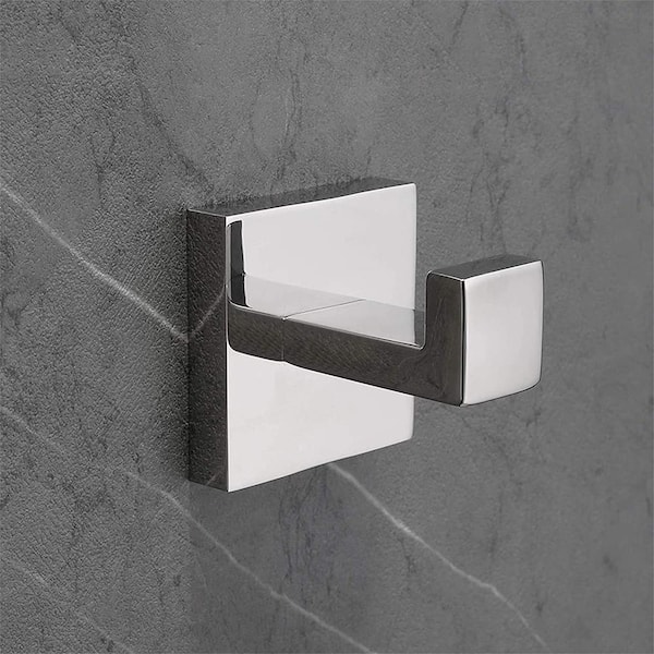 Square Shaped Stainless Steel No Drill Bathroom Hooks