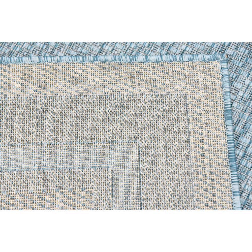 Aquamarine Elegance 4' x 6' Flat Woven Outdoor Rug