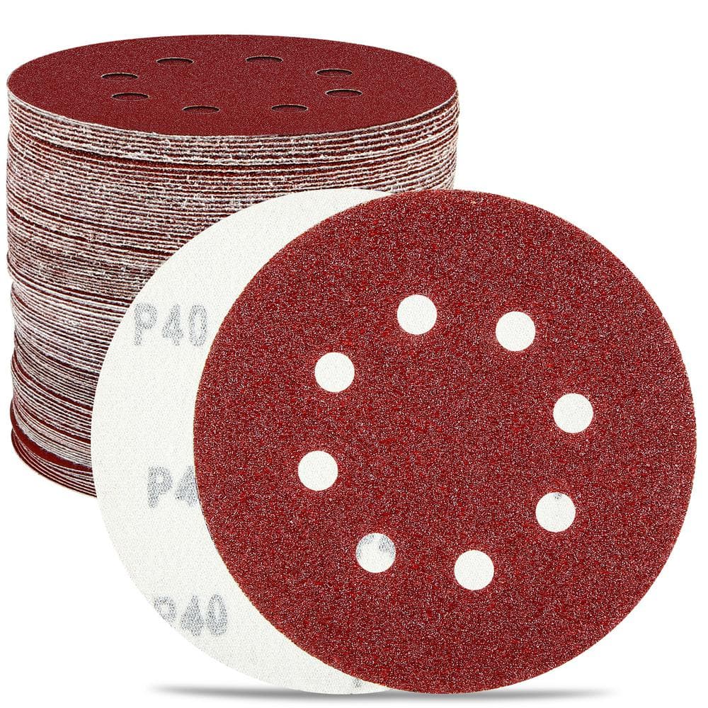 10pc Hook And Loop 9 Inch 10 Hole 40 Grits Sand Paper Sanding Discs Sanderpaper