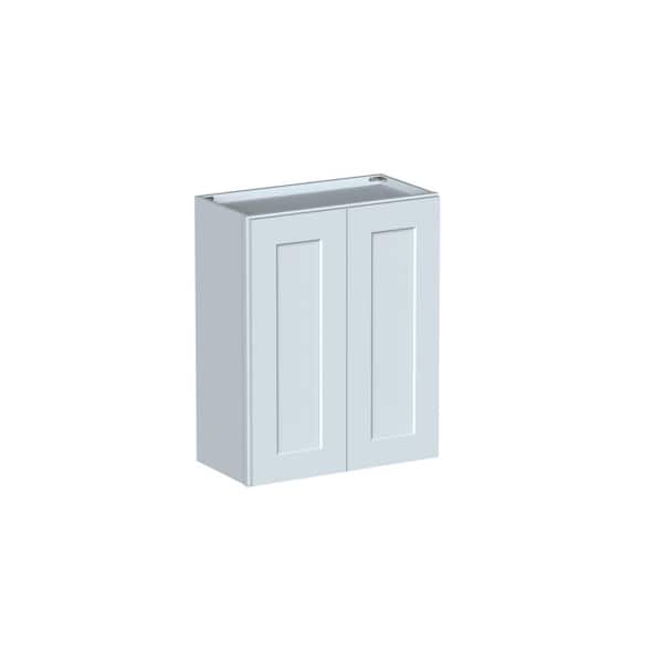 24 in. W x 12 in. D x 30 in. H Plywood Ready to Assemble Wall Kitchen Cabinet in Dove Gray with Full Door