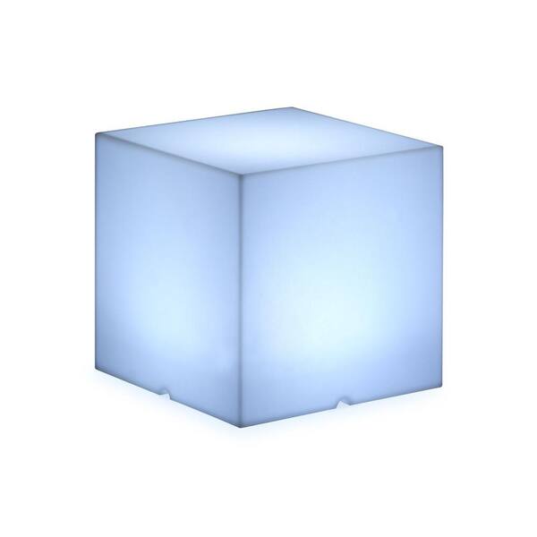 ZUO Lumen 15.7 in. Medium Multicolor Cube Lamp with Stool