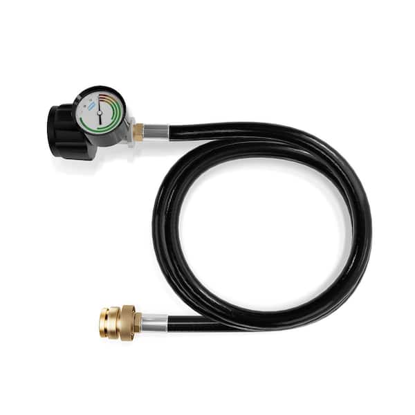 Empava 5 Feet Propane Adapter Hose 1 lb to 20 lb with Upgraded Gauge