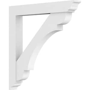 3 in. x 30 in. x 30 in. Olympic Bracket with Traditional Ends, Standard Architectural Grade PVC Bracket