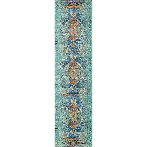 Vita Warhol Turquoise 2' 7 x 10' 0 Runner Rug