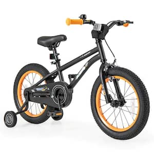 16 in. Kid's Bike for 4-Years to 7-Years Old with Adjustable Saddle and Anti-Slip Handlebar Black