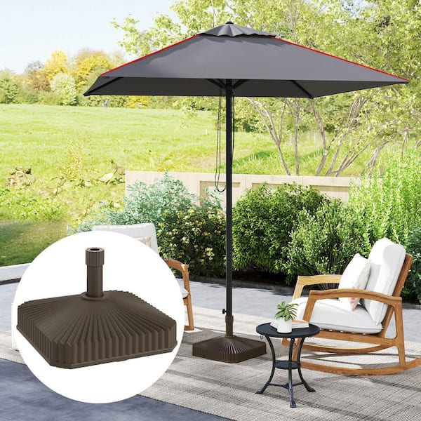 lsu patio umbrella Business & Pleasure Co. The Parasol Gardenline Patio Table Umbrella provides expansive 15x9ft Color:Fern Patio Umbrella Base