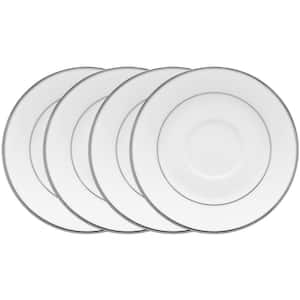 Spectrum 6 in. (White) Porcelain Saucers (Set of 4)