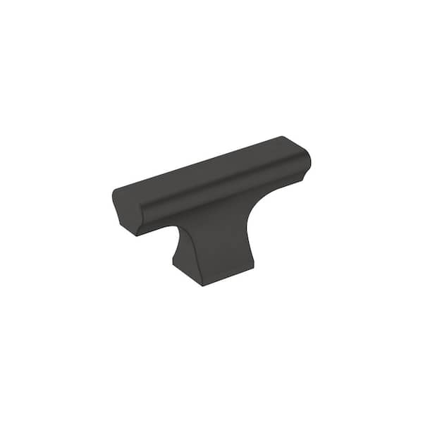 Amerock Status 2 in. (51mm) Modern Matte Black Bar Cabinet Knob