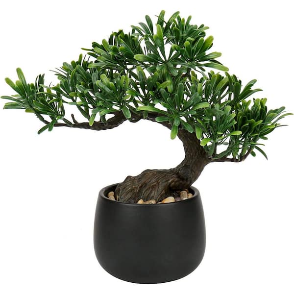 Artificial 9 ft. Bonsai Tree Indoor Artificial Plant Tree in Blue